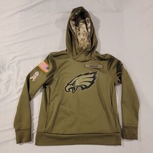 Nike Philadelphia Eagles Salute to Service Camo Army Green Hoodie Youth Medium